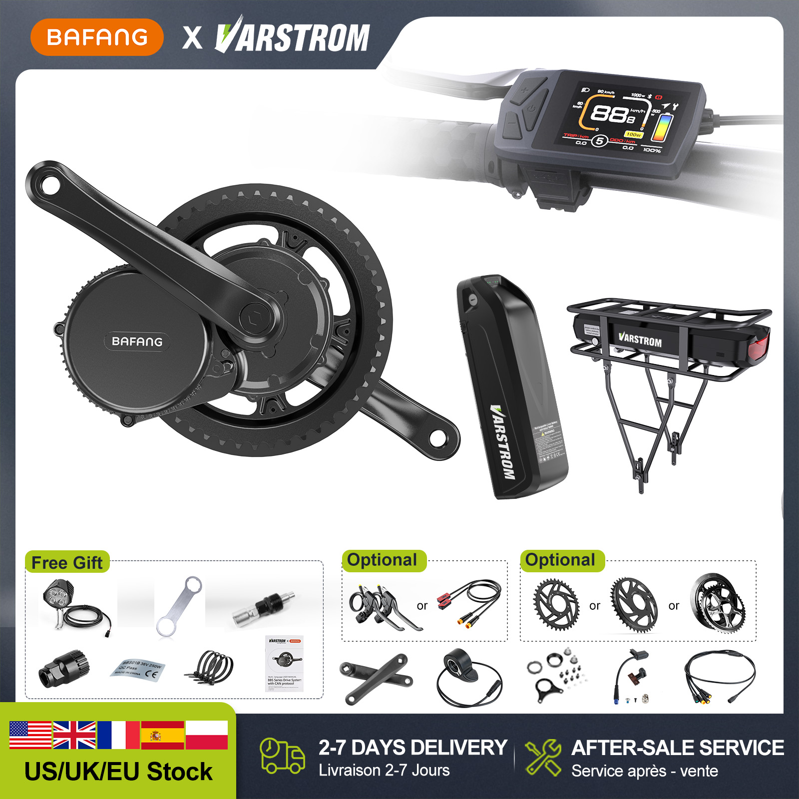 [US Direct] Novo Kit de Conver - Bafang Bbshd 1000W Conversion Kit avaliação e preço