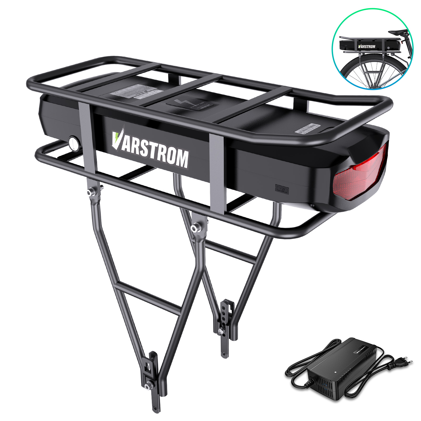 Rack de bicicleta elétrica bat - Ebike Battery 48V 20Ah Hailong avaliação e preço