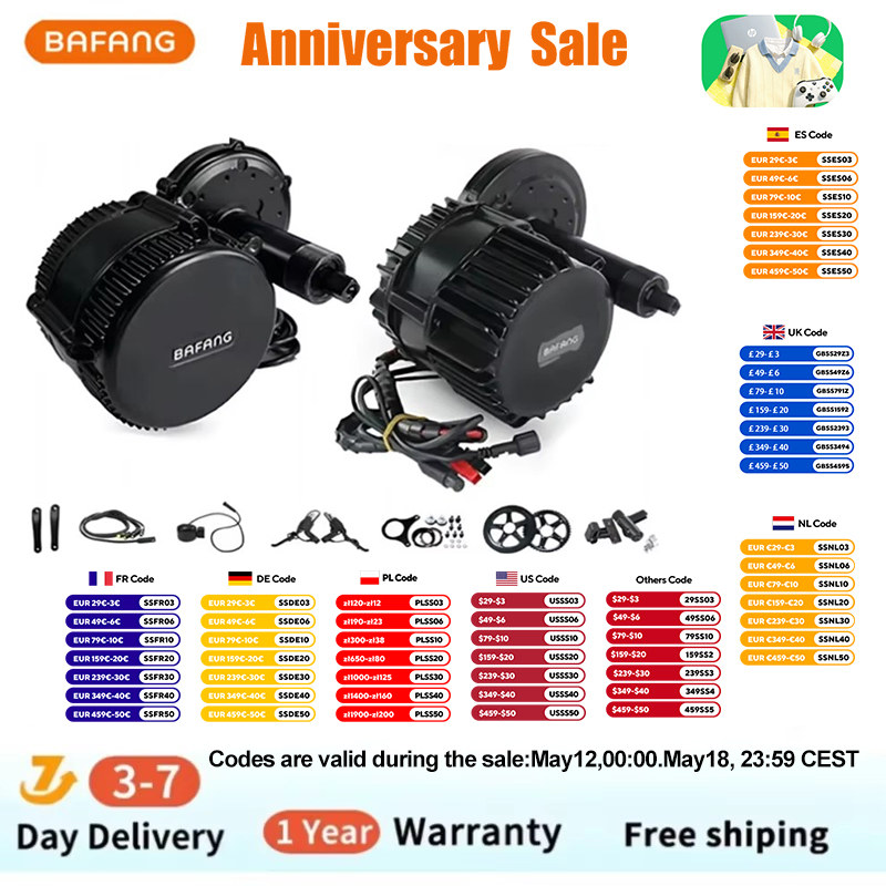 Bafang bbshd 1000w 52v 48v 68m - Mid Drive Motor Kit 52V 1000W avaliação e preço