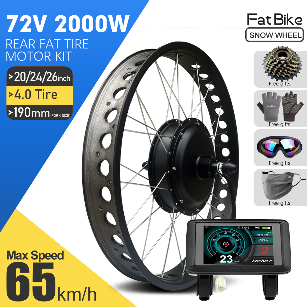 Kit de Conversão para E-Bike 7 - Fat Tire Ebike Conversion Kit 2000W avaliação e preço